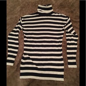 Navy and gray stripe Banana Republic turtleneck